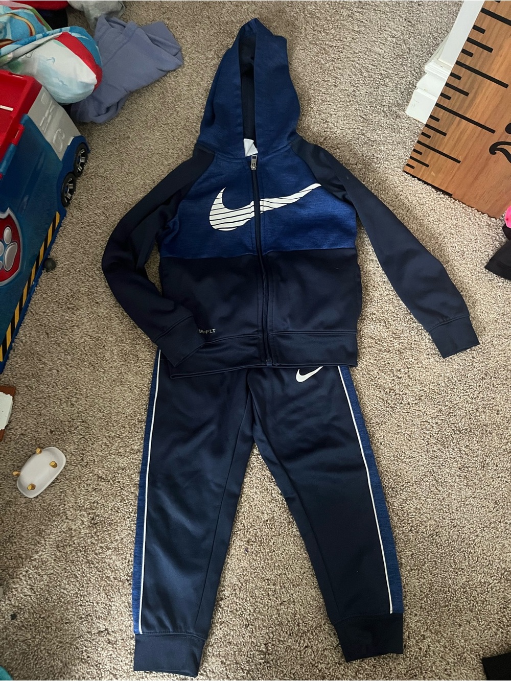 Nike Navy and White Kids' Hoodie & Joggers Set